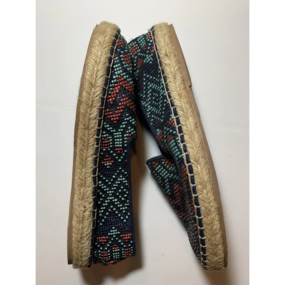 Dolce Vita Womens Blue Aztec Espadrilles Size 6.5